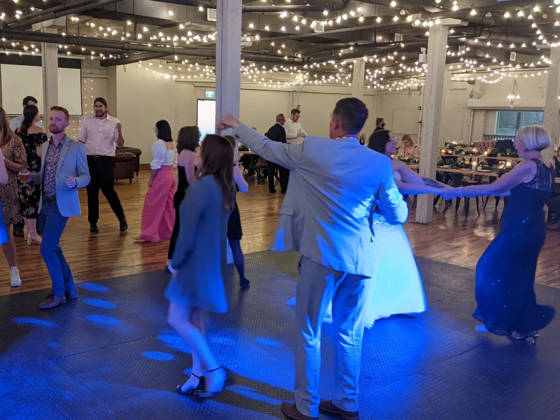 Fun and dancing at the reception